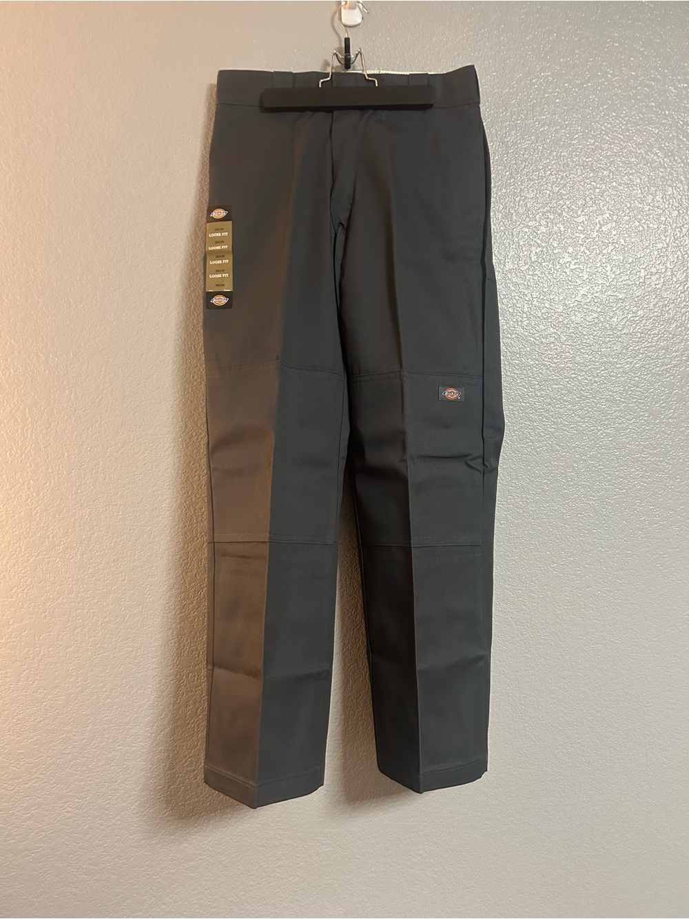 Mens Dickies gray loose fit straight leg work pants size 30 X 30